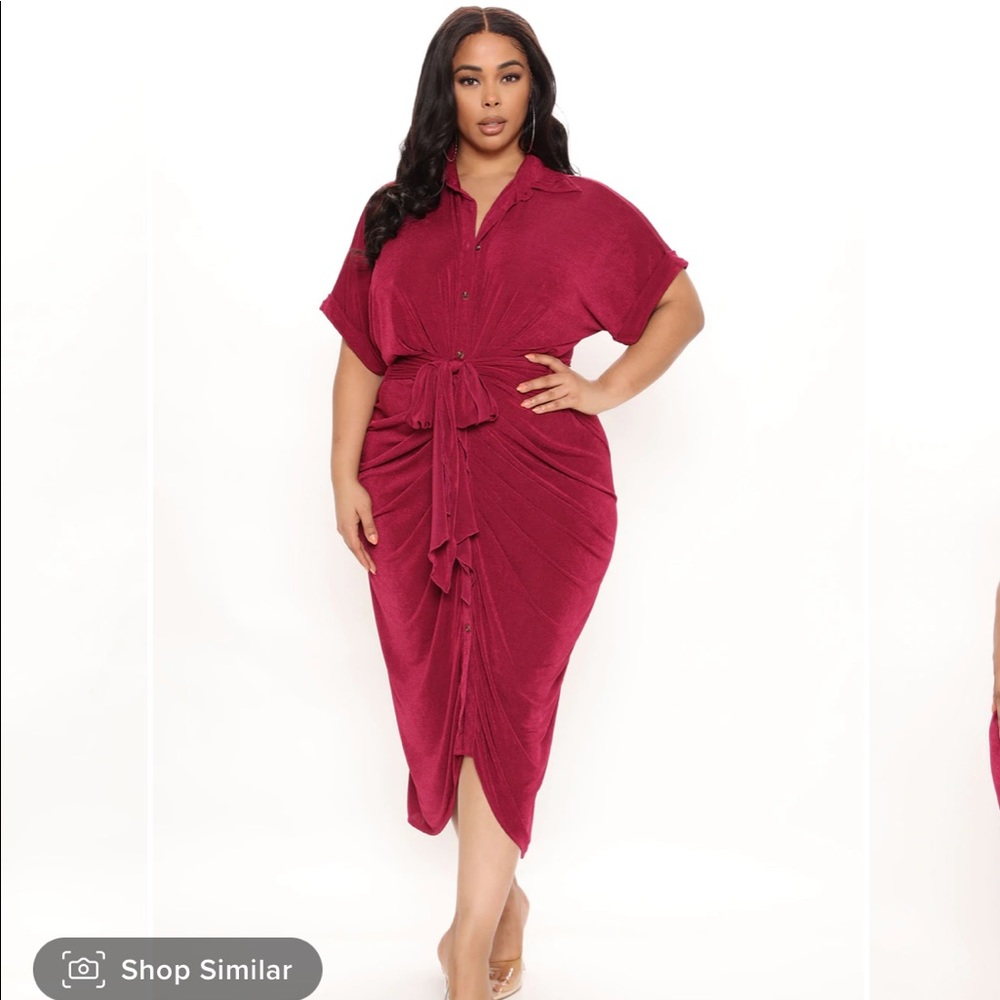 Fashion Nova City Mood Slinky Midi Dress